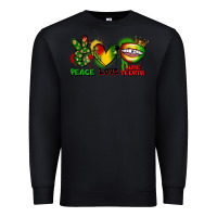 Black peace love juneteenth Premium Sweatshirt - FaDigitalArtStudio