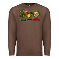 Chestnut peace love juneteenth Premium Sweatshirt - FaDigitalArtStudio