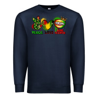 Navy peace love juneteenth Premium Sweatshirt - FaDigitalArtStudio
