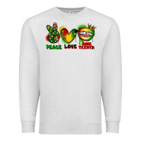 Oatmeal Heather peace love juneteenth Premium Sweatshirt - FaDigitalArtStudio