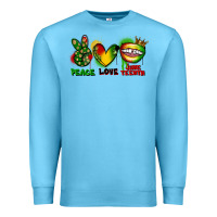 Ocean Blue peace love juneteenth Premium Sweatshirt - FaDigitalArtStudio
