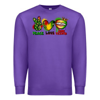 Purple peace love juneteenth Premium Sweatshirt - FaDigitalArtStudio