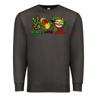 Smoke peace love juneteenth Premium Sweatshirt - FaDigitalArtStudio