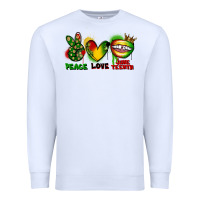 White peace love juneteenth Premium Sweatshirt - FaDigitalArtStudio