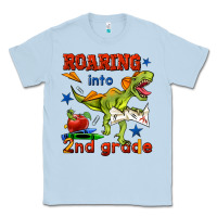 Dusty Blue roaring into 2nd grade Classic Tee - BundleAndBundleShop