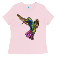 Bubblegum Pink Broad Billed Hummingbird Ladies Tee - LillyAllenDesigns