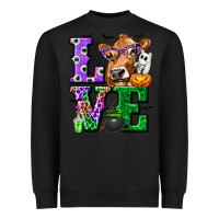 Black love cow halloween tbw Heavyweight Sweatshirt - texasbilliewilder
