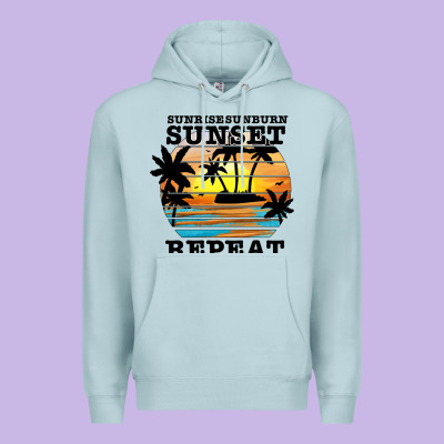 Sunrise Sunburn Sunset Repeat Premium Hoodie Designed By Jahusdesignshop