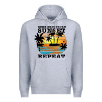 Heather Grey sunrise sunburn sunset repeat Premium Hoodie - JahusDesignShop