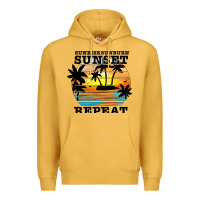 Mustard sunrise sunburn sunset repeat Premium Hoodie - JahusDesignShop