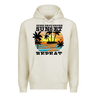 Oatmeal Heather sunrise sunburn sunset repeat Premium Hoodie - JahusDesignShop