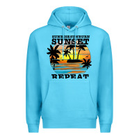 Ocean Blue sunrise sunburn sunset repeat Premium Hoodie - JahusDesignShop