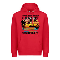 Red sunrise sunburn sunset repeat Premium Hoodie - JahusDesignShop