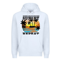 White sunrise sunburn sunset repeat Premium Hoodie - JahusDesignShop