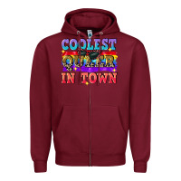 Burgundy Coolest queer in town Zipper Hoodie - CowGirlArtShop