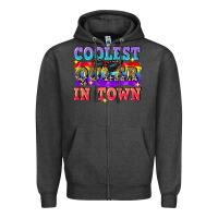 Charcoal Heather Coolest queer in town Zipper Hoodie - CowGirlArtShop