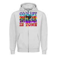 Dove Grey Coolest queer in town Zipper Hoodie - CowGirlArtShop