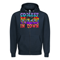 Navy Coolest queer in town Zipper Hoodie - CowGirlArtShop