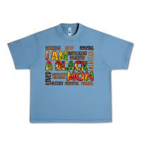 Pebble Blue i am a black mom Urban Heavy Tee - LillyAllenDesigns