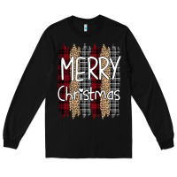 Black Merry Christmas Leopard Long Sleeve Tee - Bettercallsaul