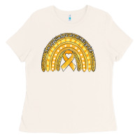 Bone childhood cancer awareness rainbow (1) Ladies Tee - Jasminsmagicworld