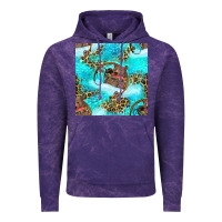 Cloud Purple Mama Bear Hunting Fish With Leopard Seamless Pattern Vintage Hoodie - BundleAndBundleShop