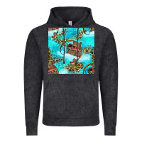 Mama Bear Hunting Fish With Leopard Seamless Pattern Vintage Hoodie | Teevron