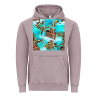 Vintage Zinc Mama Bear Hunting Fish With Leopard Seamless Pattern Vintage Hoodie - BundleAndBundleShop