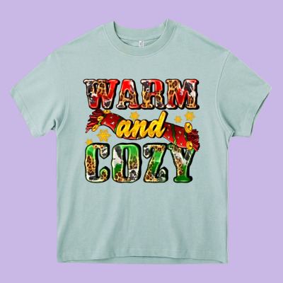 Warm And Cozy With Scarf Heavy Core Tee Designed By Adodesignshop