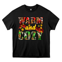 Black warm and cozy with scarf Heavy Core Tee - AdoDesignShop