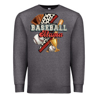 Charcoal Heather baseball mama Premium Sweatshirt - FaDigitalArtStudio