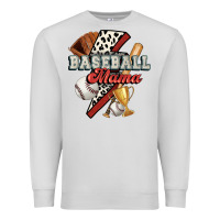 Dove Grey baseball mama Premium Sweatshirt - FaDigitalArtStudio