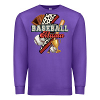 Purple baseball mama Premium Sweatshirt - FaDigitalArtStudio