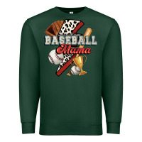 Sports Green baseball mama Premium Sweatshirt - FaDigitalArtStudio