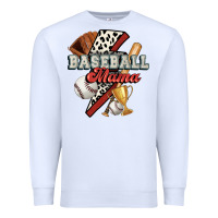 White baseball mama Premium Sweatshirt - FaDigitalArtStudio