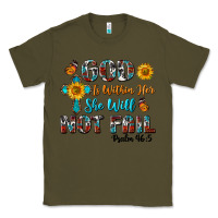 Army Green god is within her she will not fail Classic Tee - BundleAndBundleShop