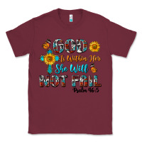Burgundy god is within her she will not fail Classic Tee - BundleAndBundleShop