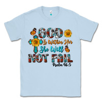 Dusty Blue god is within her she will not fail Classic Tee - BundleAndBundleShop