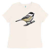 Bone Black Capped Chickadee Ladies Tee - LillyAllenDesigns