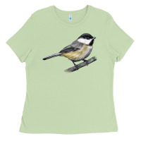 Matcha Black Capped Chickadee Ladies Tee - LillyAllenDesigns