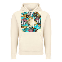 Vintage Artic Paper Fish And Canned With Anchor Seamless Pattern Pbs Vintage Hoodie - BundleAndBundleShop