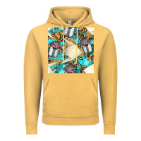 Vintage Mustard Paper Fish And Canned With Anchor Seamless Pattern Pbs Vintage Hoodie - BundleAndBundleShop