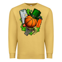 Antique Gold St. Patrick's Day Basketball Premium Sweatshirt - FaDigitalArtStudio