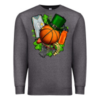 Charcoal Heather St. Patrick's Day Basketball Premium Sweatshirt - FaDigitalArtStudio