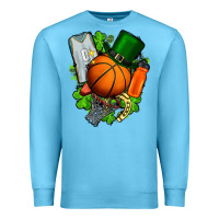 Ocean Blue St. Patrick's Day Basketball Premium Sweatshirt - FaDigitalArtStudio