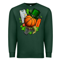 Sports Green St. Patrick's Day Basketball Premium Sweatshirt - FaDigitalArtStudio