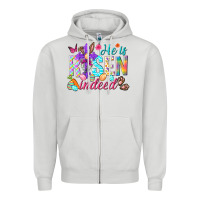 Dove Grey He is risen indeed Happy Easter Day Zipper Hoodie - HowdyJamesFarm
