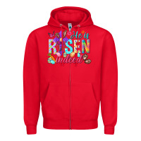 Red He is risen indeed Happy Easter Day Zipper Hoodie - HowdyJamesFarm