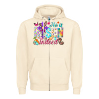 Sandshell He is risen indeed Happy Easter Day Zipper Hoodie - HowdyJamesFarm
