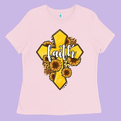 Faith Childhood Cancer Ladies Tee Designed By Jasminsmagicworld